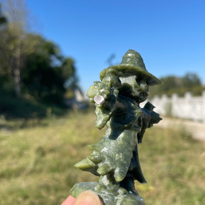 A Slightly Imperfect Natural Crystal Standing Scarecrow