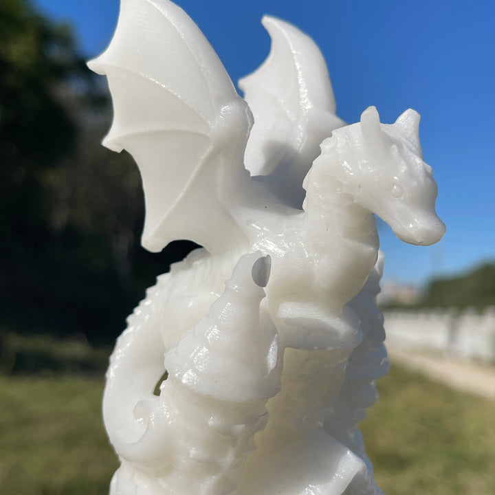 A Slightly Imperfect Natural Crystal Carving Dragon Castle