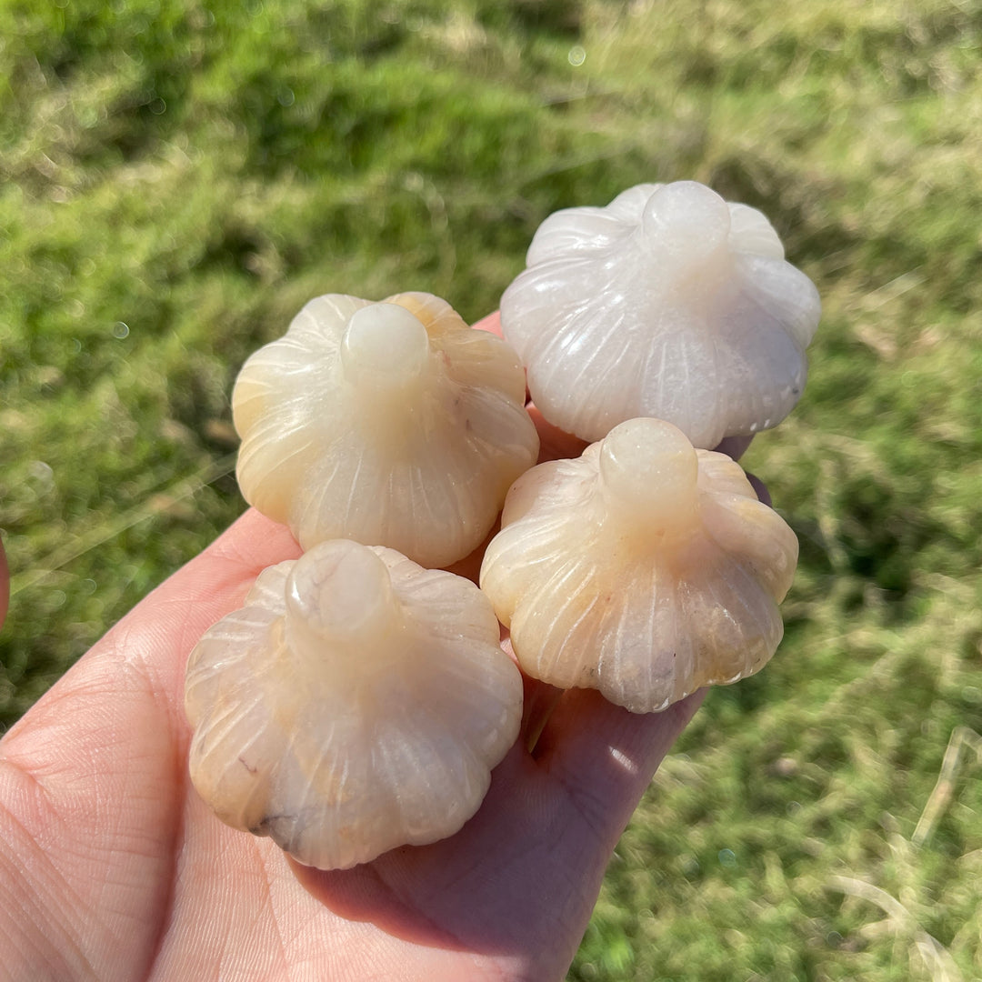 Natural Crystal Carving Quartzite Garlic Model