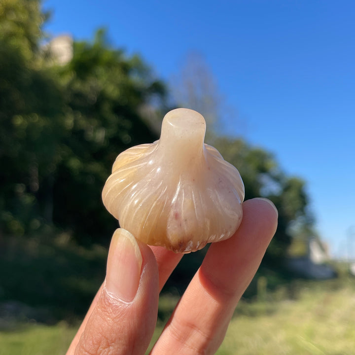 Natural Crystal Carving Quartzite Garlic Model
