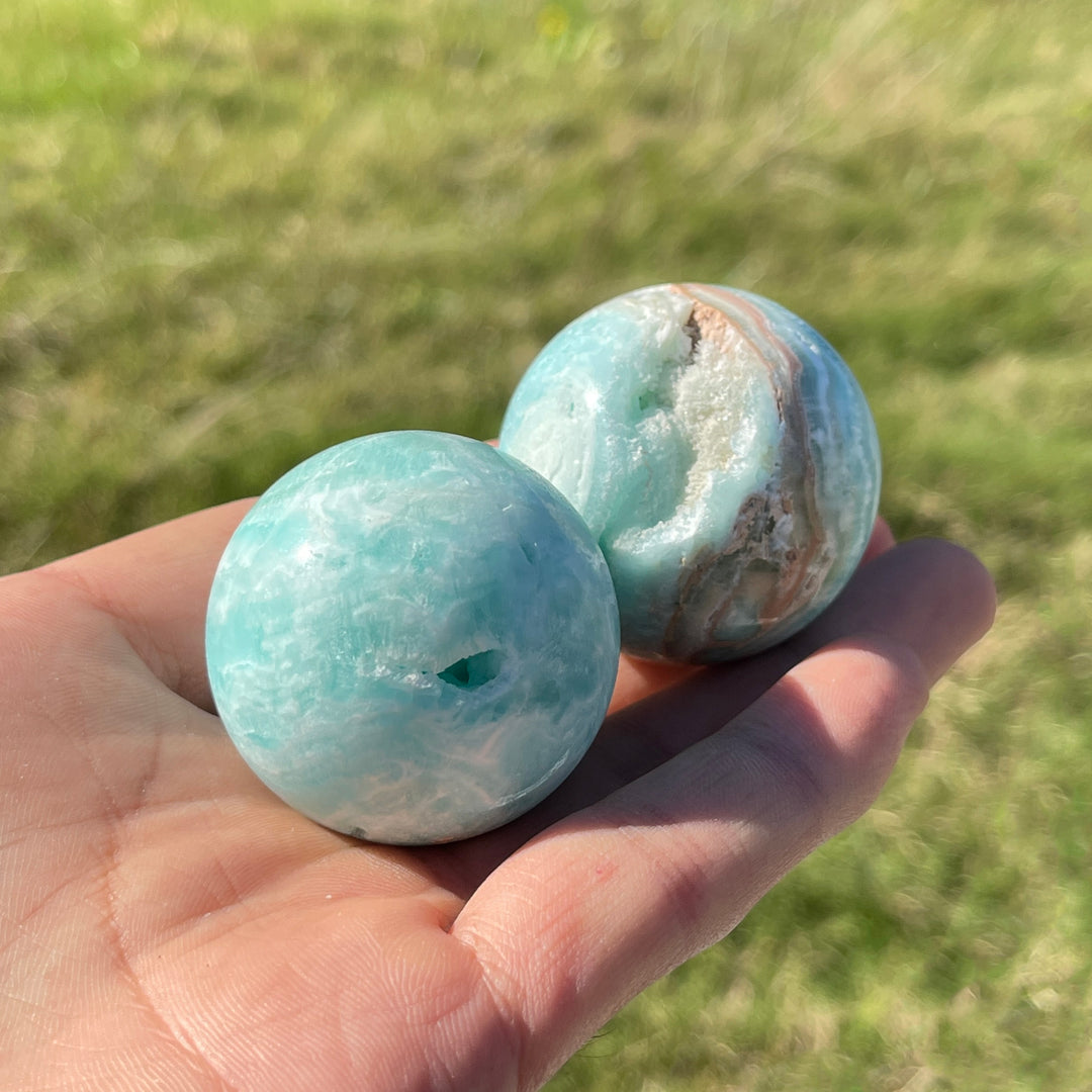 Natural Crystal Hemimorphite Sphere