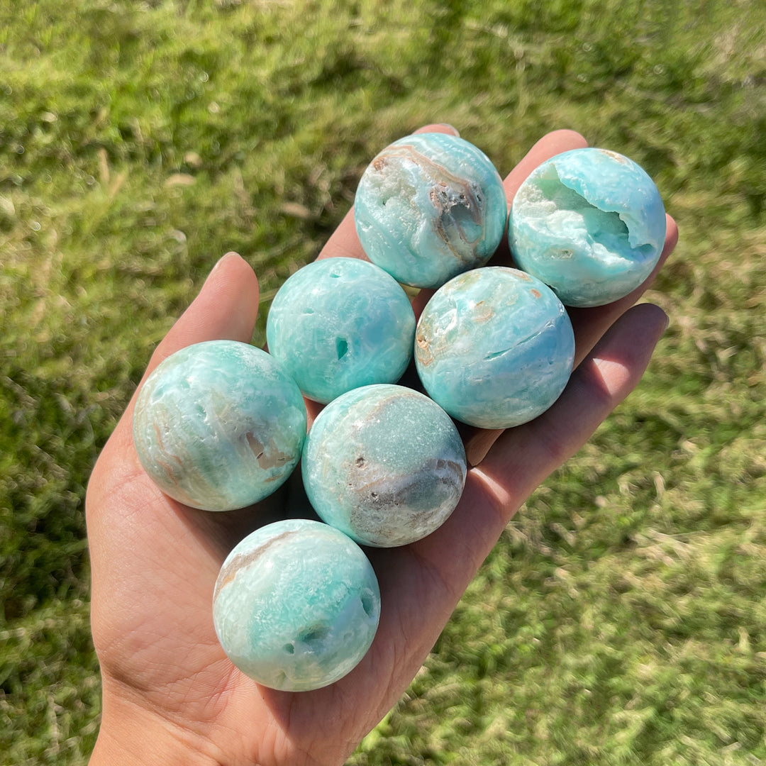 Natural Crystal Hemimorphite Sphere