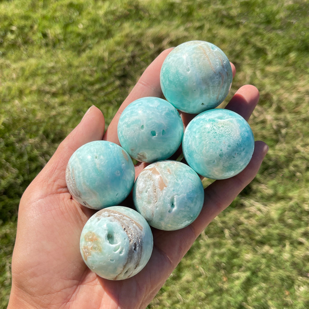Natural Crystal Hemimorphite Sphere