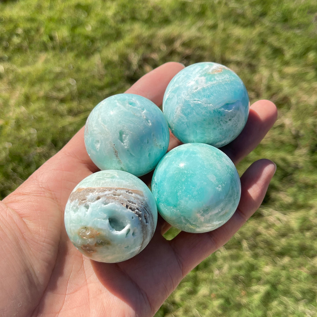 Natural Crystal Hemimorphite Sphere