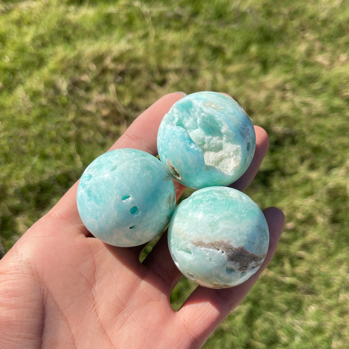 Natural Crystal Hemimorphite Sphere