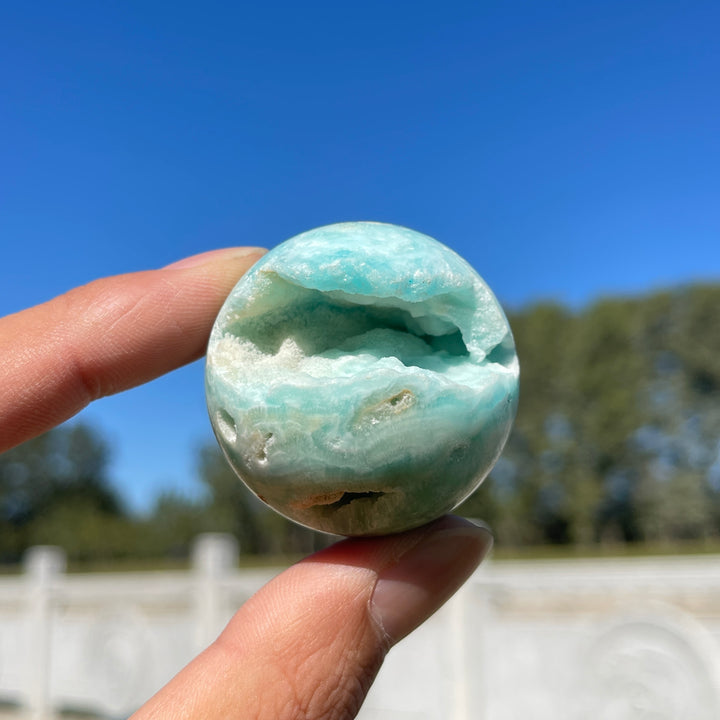 Natural Crystal Hemimorphite Sphere