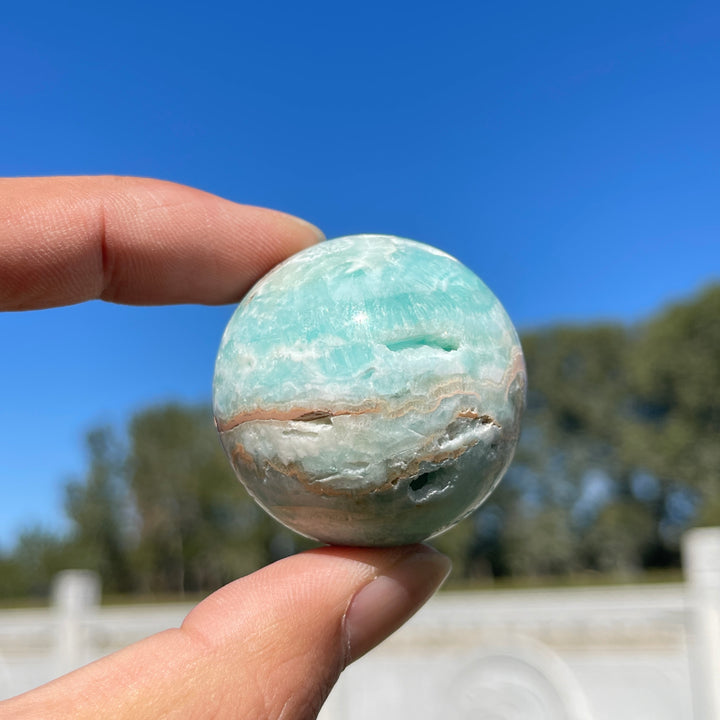 Natural Crystal Hemimorphite Sphere