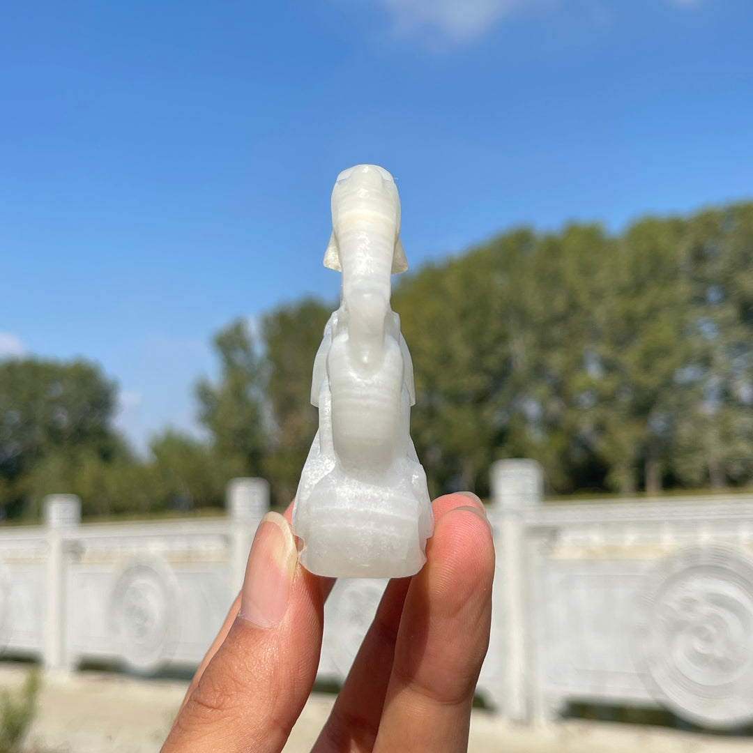 Natural Crystal Carving Hollow Out Dolphin