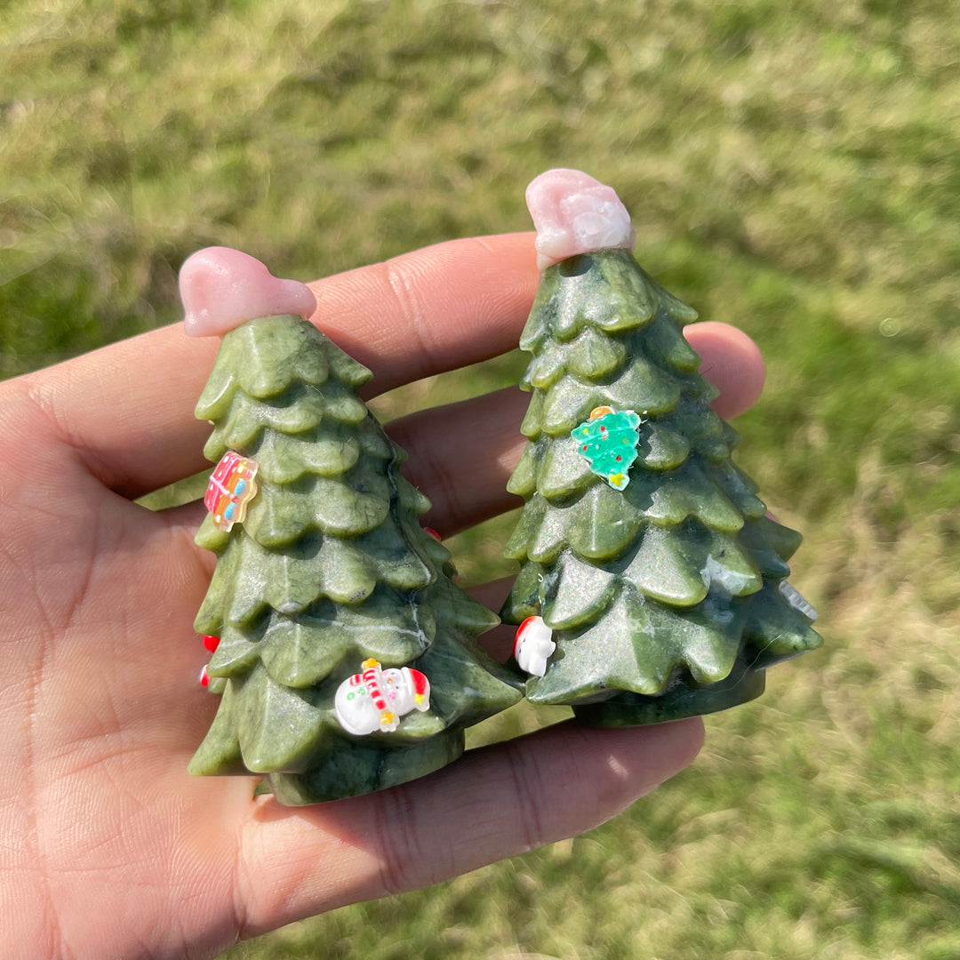 Natural Crystal Cute Hat Christmas Tree