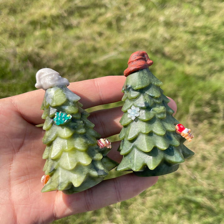 Natural Crystal Cute Hat Christmas Tree