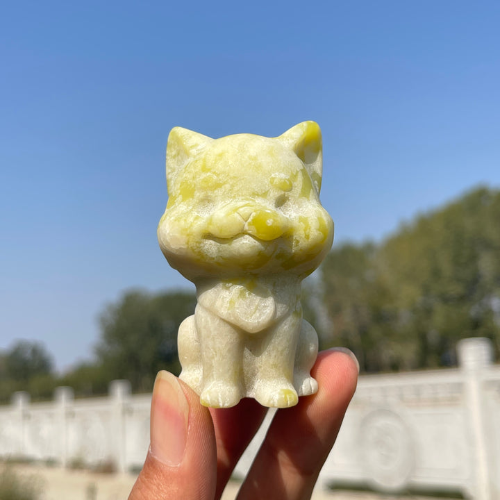Natural Crystal Carving Lucky Wealth Dog
