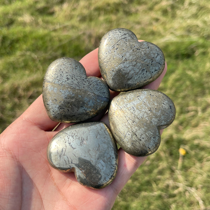 Natural Crystal Pyrite Heart