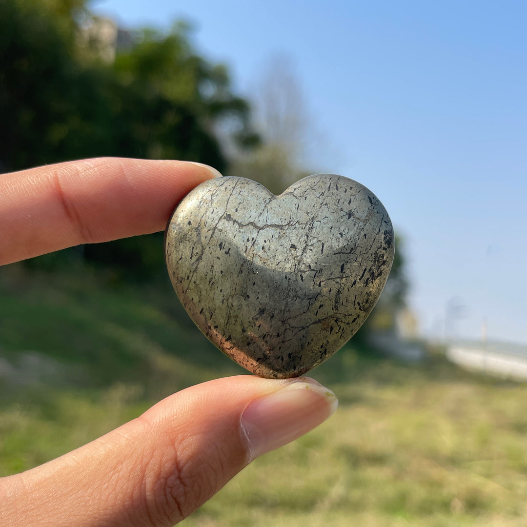 Natural Crystal Pyrite Heart
