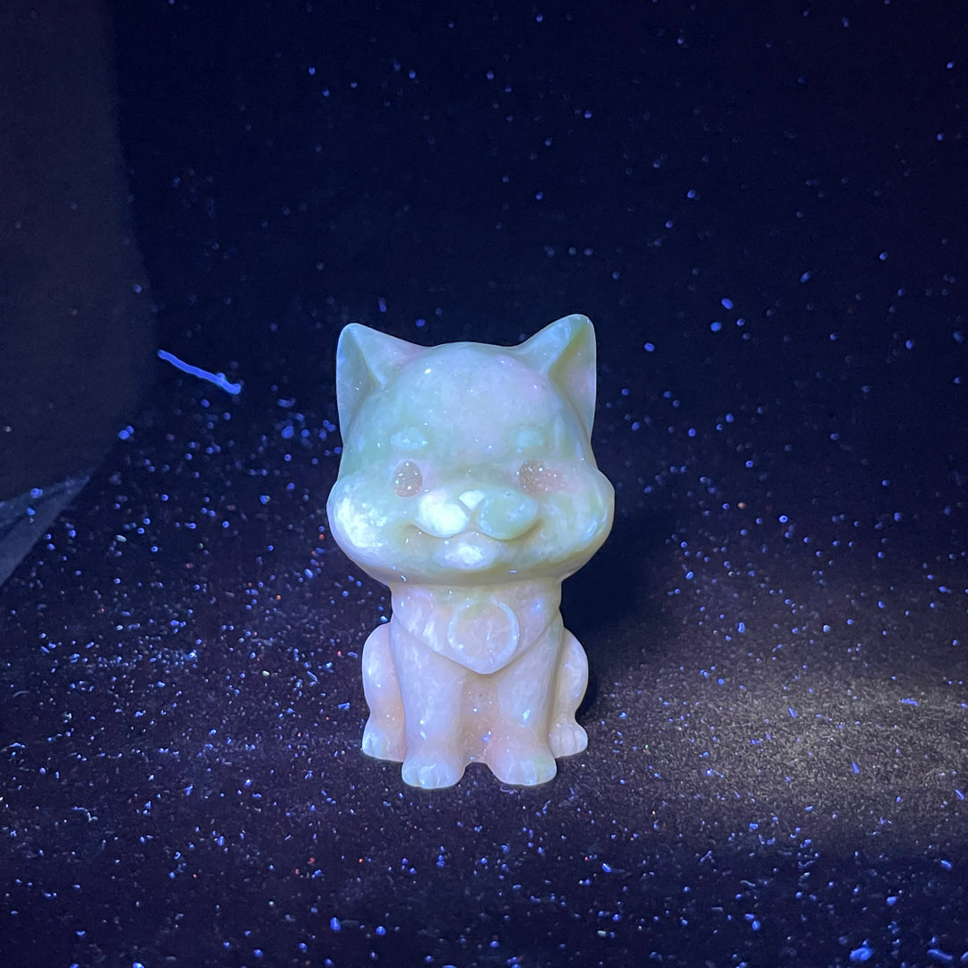 Natural Crystal Carving Lucky Wealth Dog