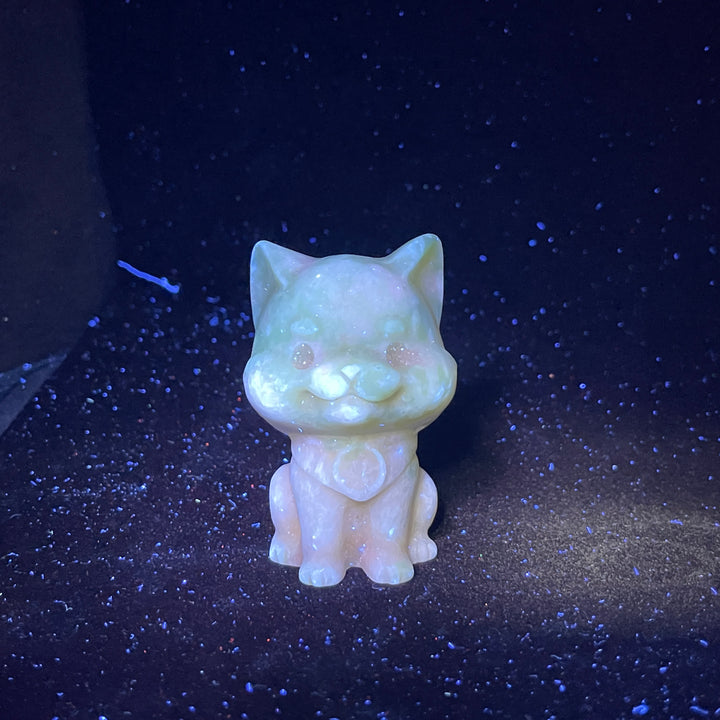Natural Crystal Carving Lucky Wealth Dog