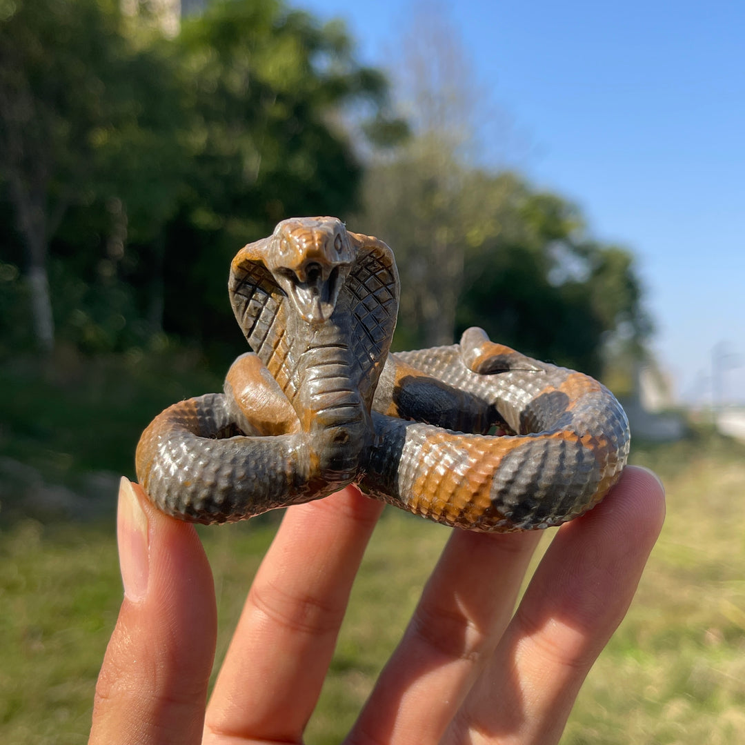 Natural Crystal Carving Cobra