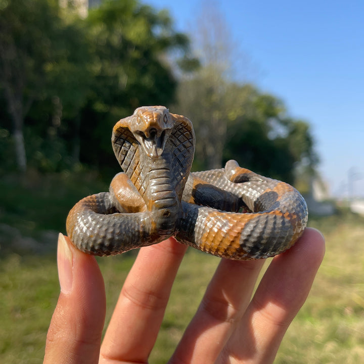 Natural Crystal Carving Cobra