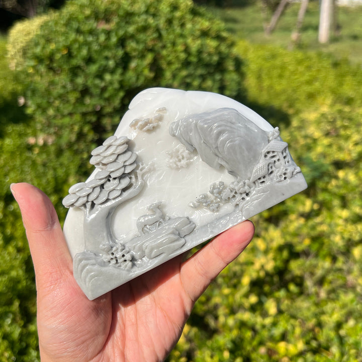 Unique,Natural Crystal TaiJi Stone Mountain Landscape