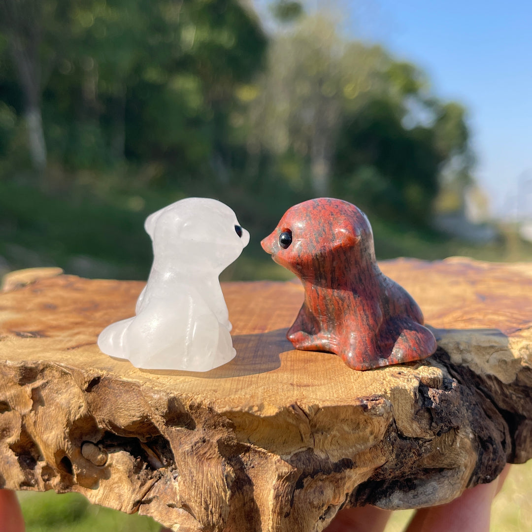 Natural Crystal Carving Cute Otter