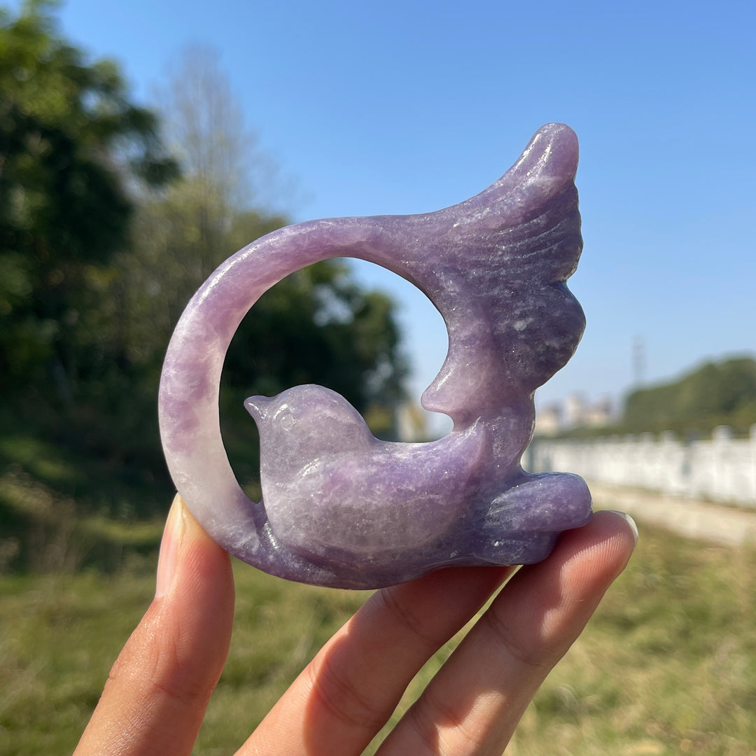 Natural Crystal Carving Hollow Bird