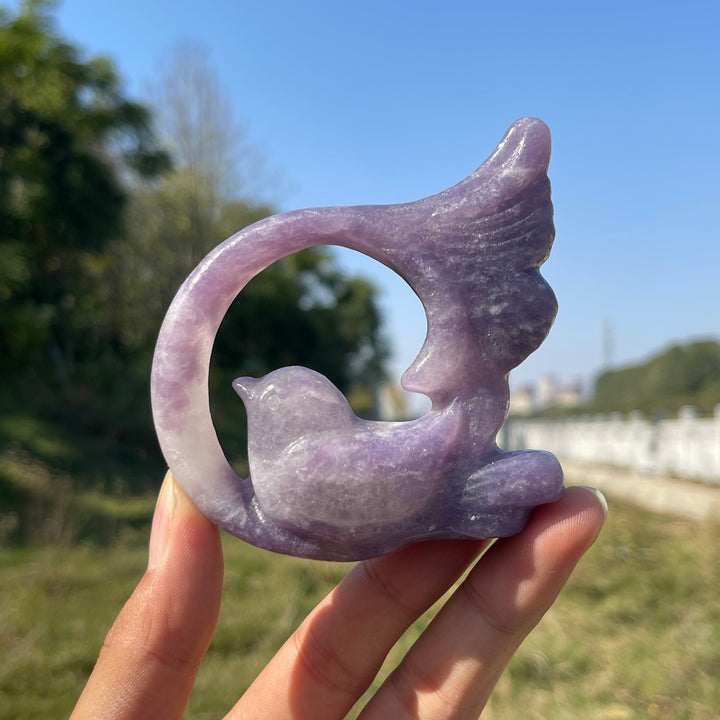 Natural Crystal Carving Hollow Bird