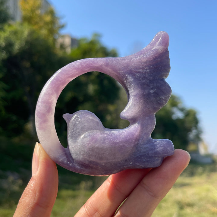 Natural Crystal Carving Hollow Bird