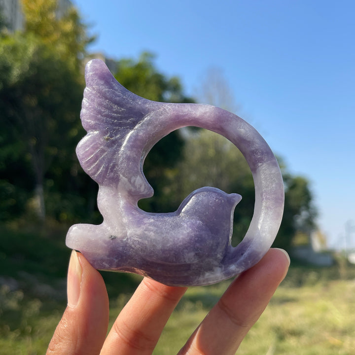 Natural Crystal Carving Hollow Bird