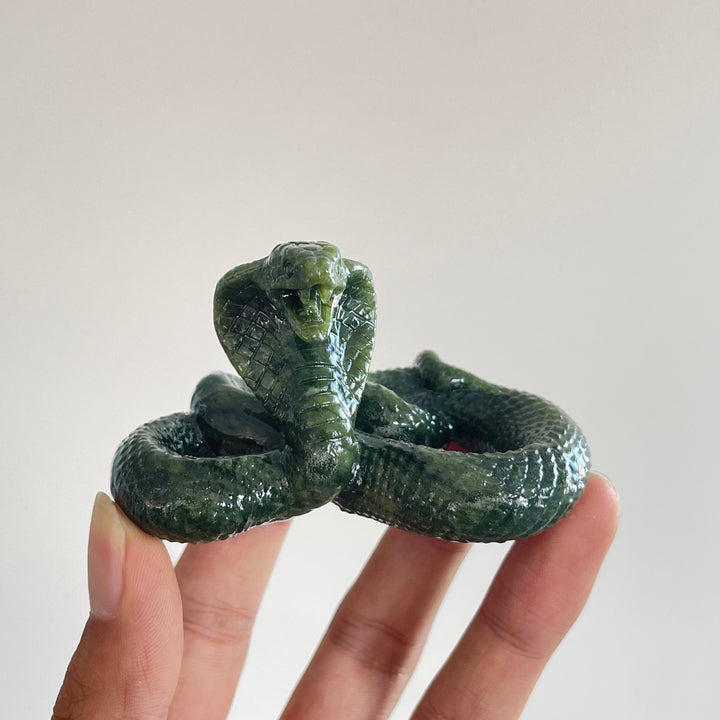 Natural Crystal Carving Cobra