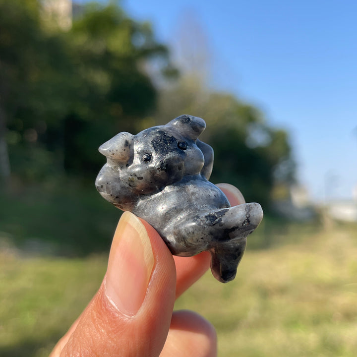 Natural Crystal Carving Cute Lazy Pig