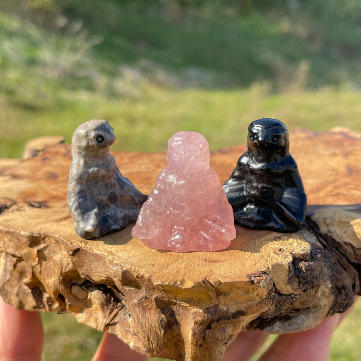 Natural Crystal Carving Mini Sloth