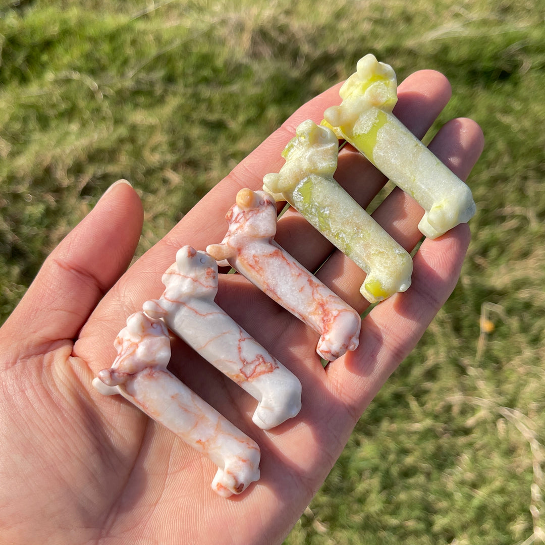 Natural Crystal Carving Cute Dachshund
