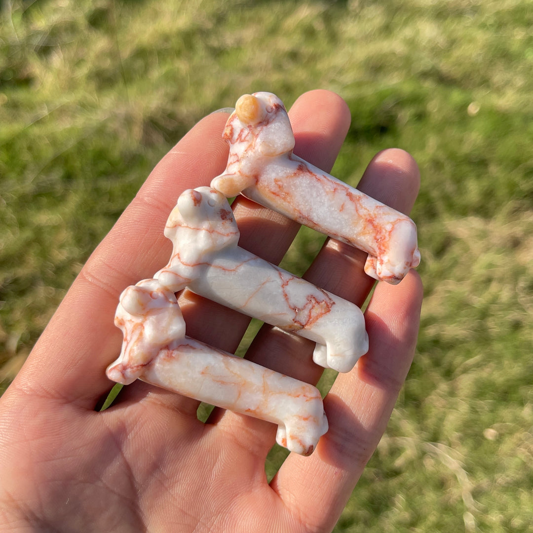 Natural Crystal Carving Cute Dachshund