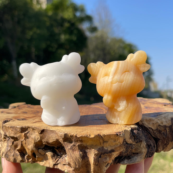Natural Crystal Carving Waving Deer