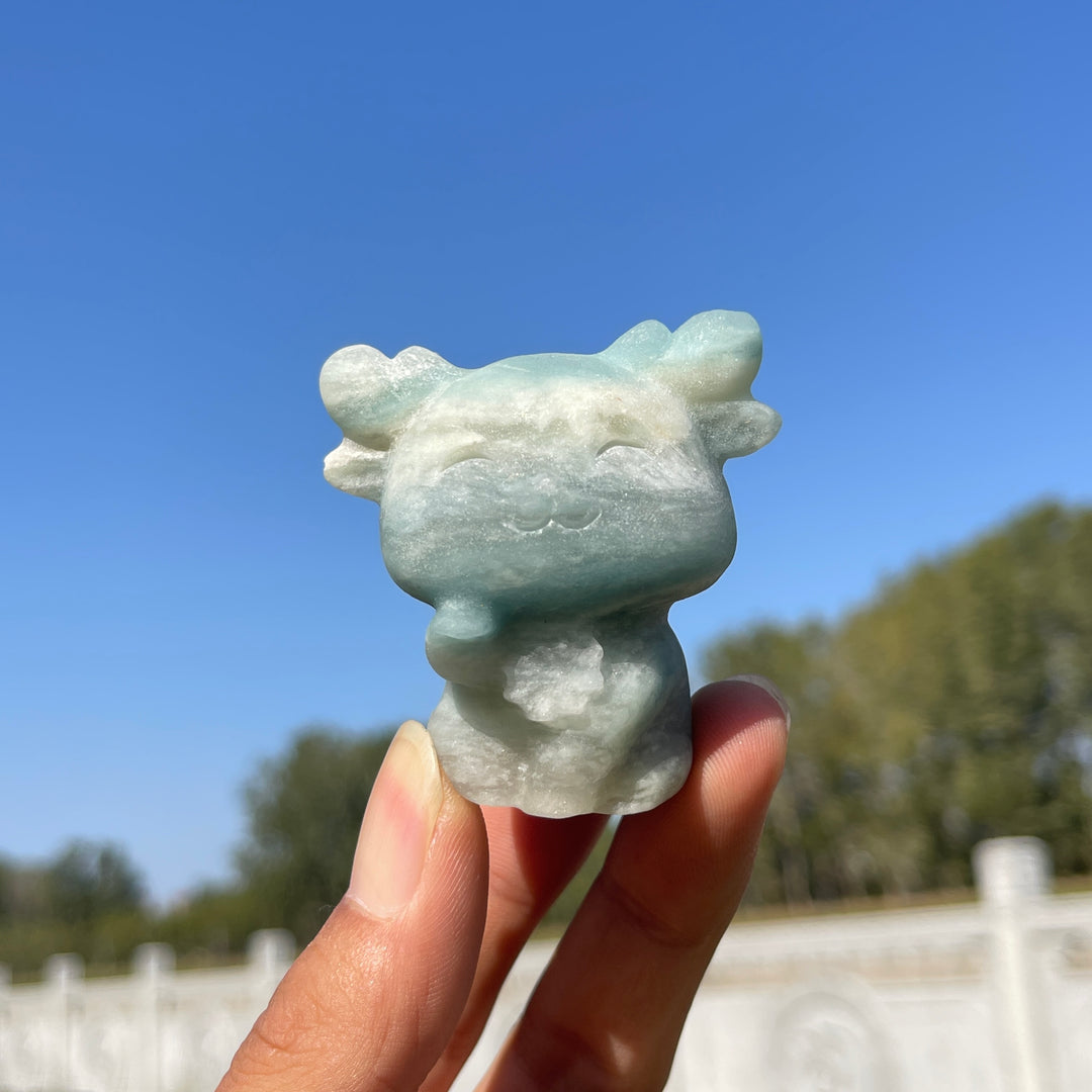 Natural Crystal Carving Waving Deer