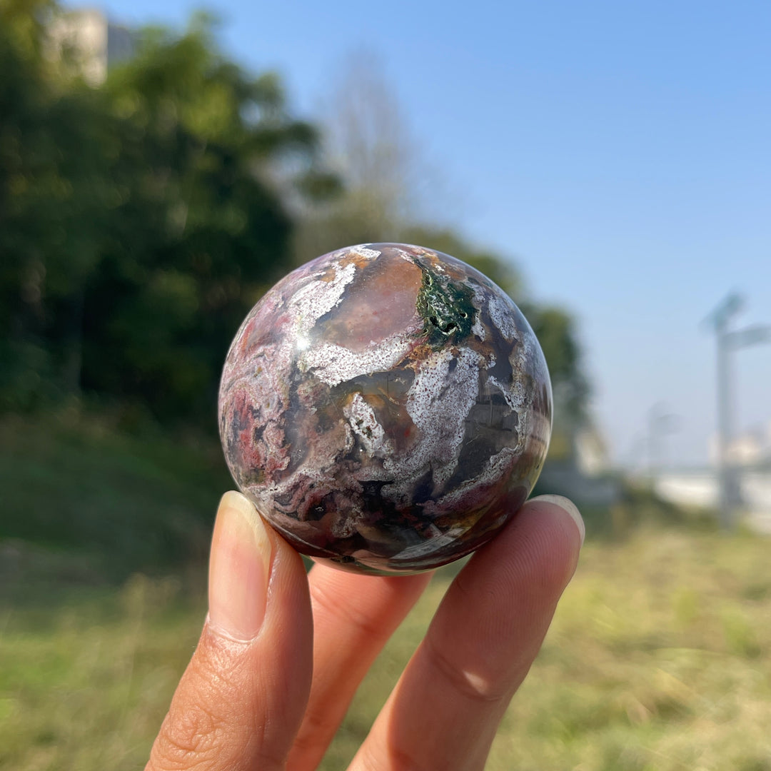 Natural Crystal Ocean Jasper Sphere