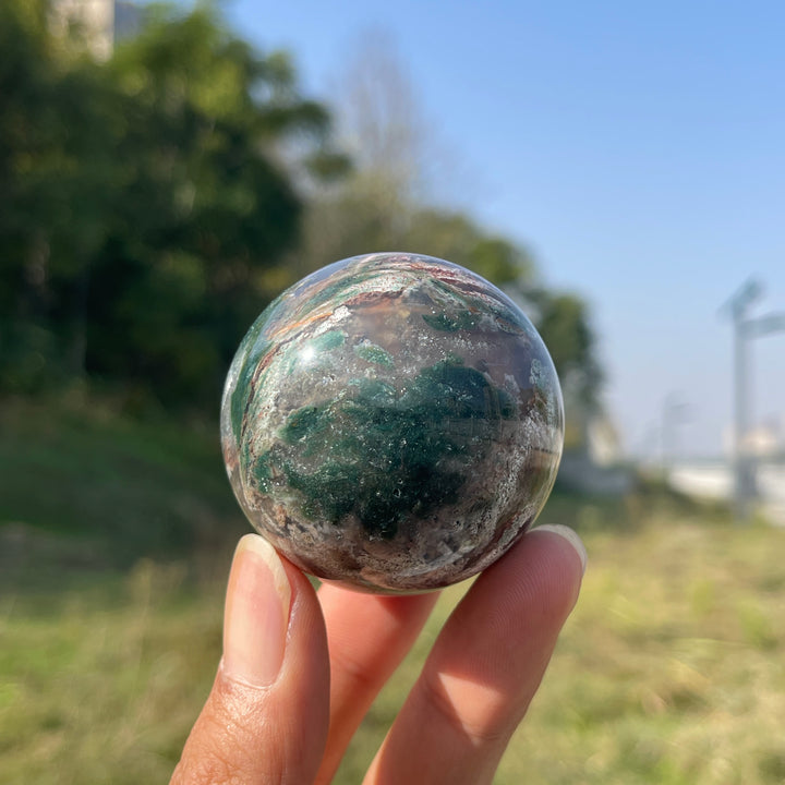 Natural Crystal Ocean Jasper Sphere