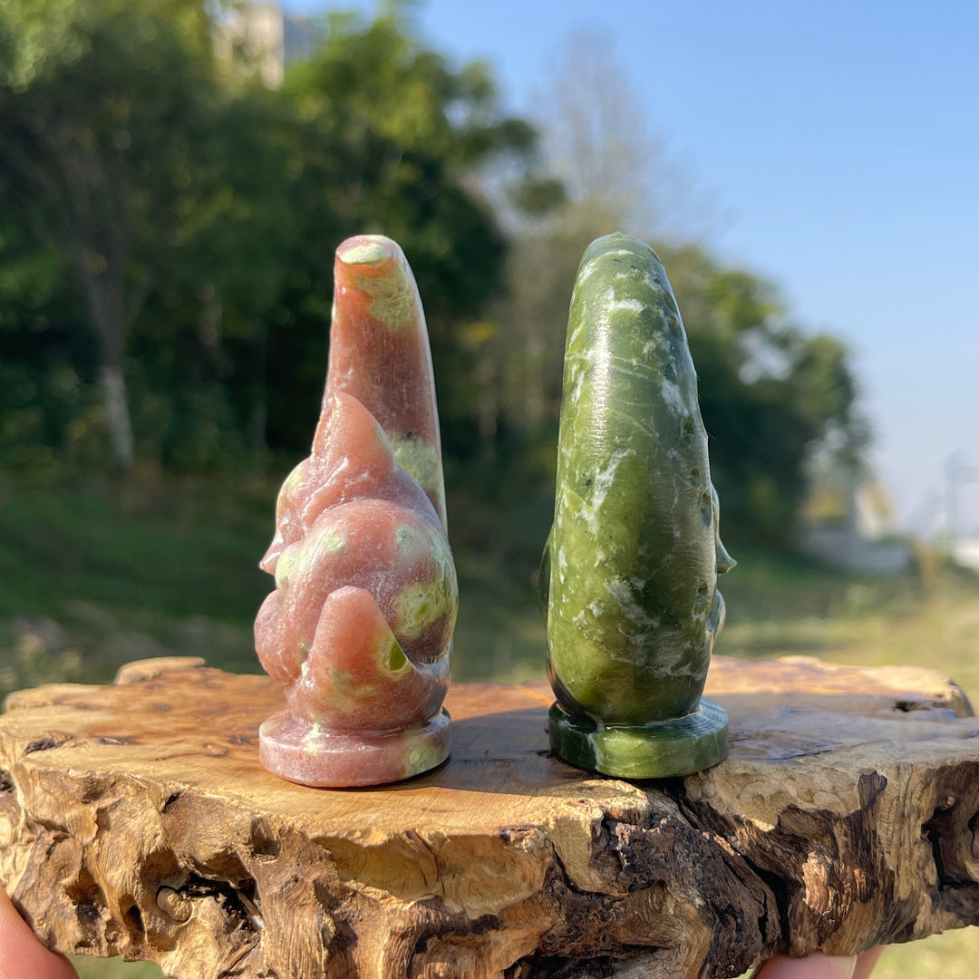 Natural Crystal Carving Moon Sleeping Fox