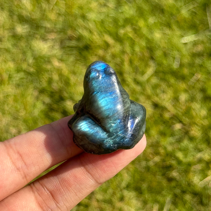 Natural Labradorite Frog