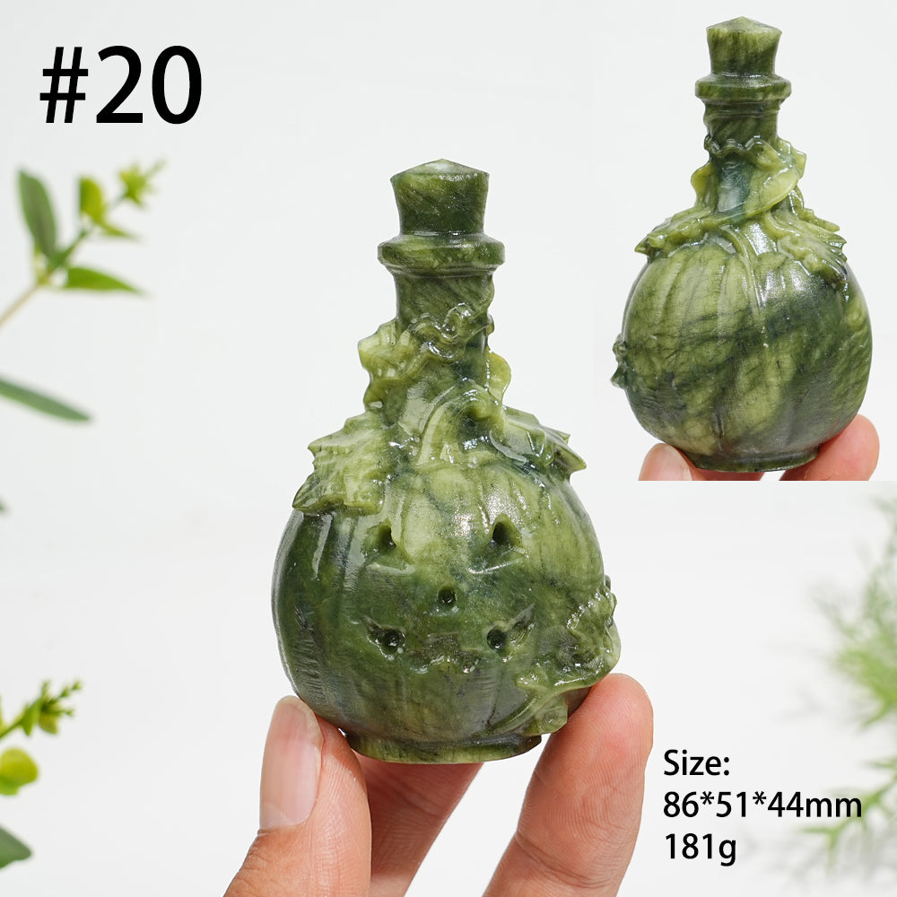 Unique,Natural Crystal Magic Potion Bottle Carving