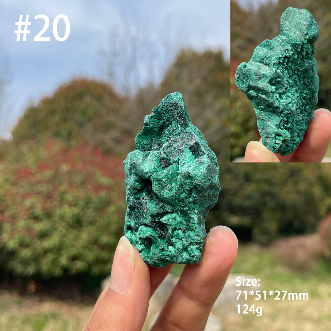 Unique,Natural Crystal Acicular Malachite Raw