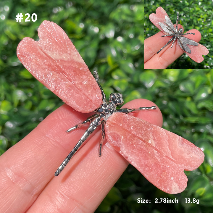 Unique,Rhodochrosite Dragonfly