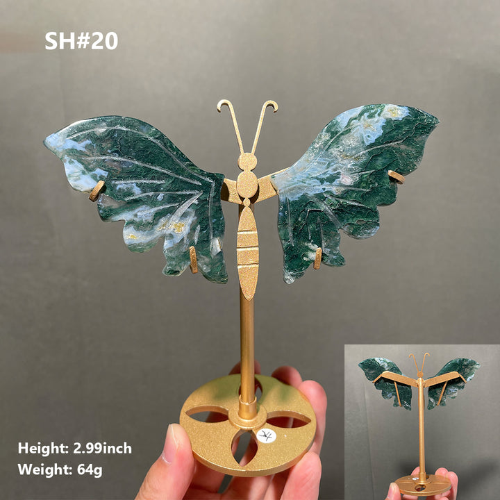 Unique,Moss Agate Butterfly