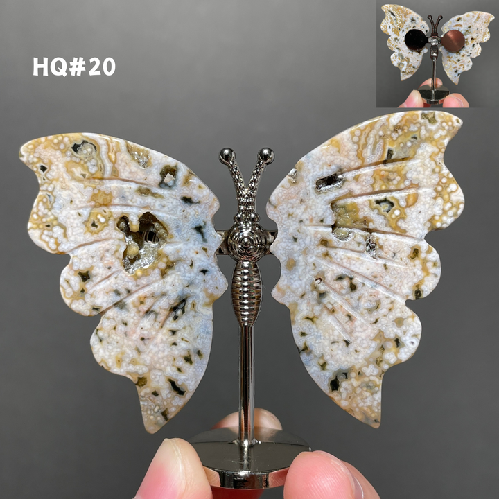 Unique,8th Vein Ocean Jasper Butterfly