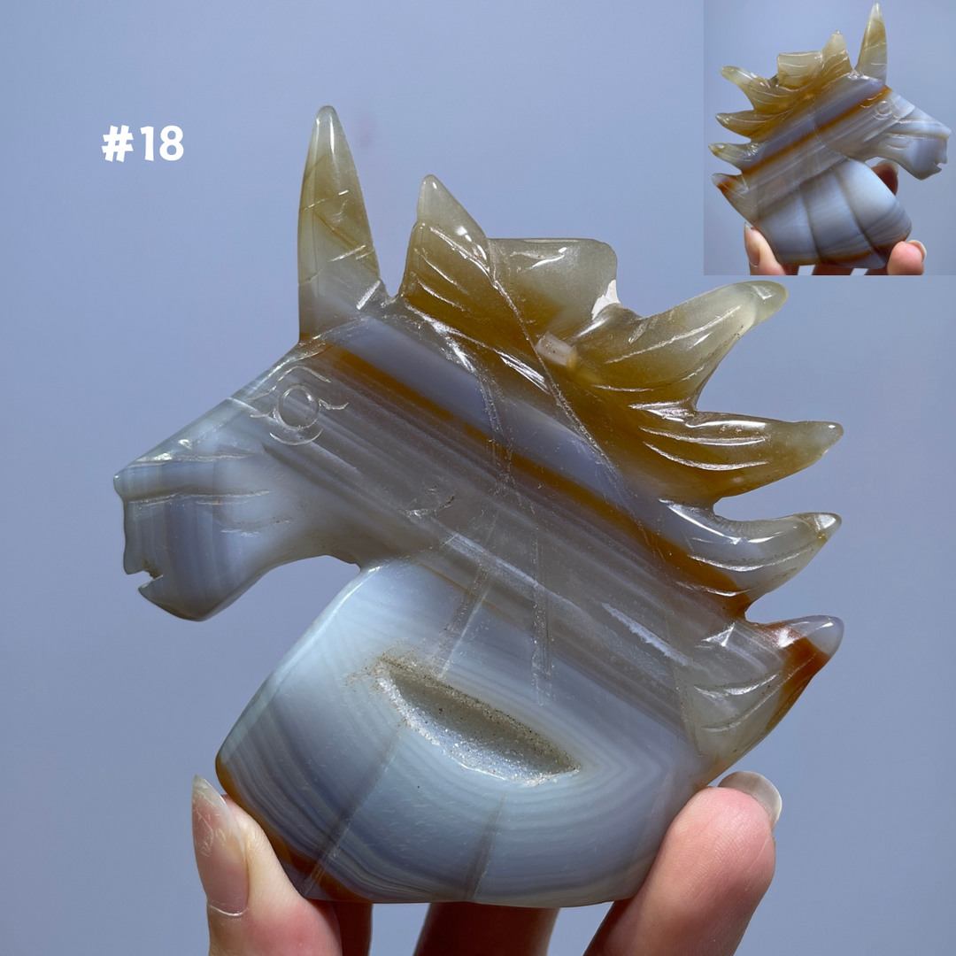 Unique,Agate Geode Unicorn