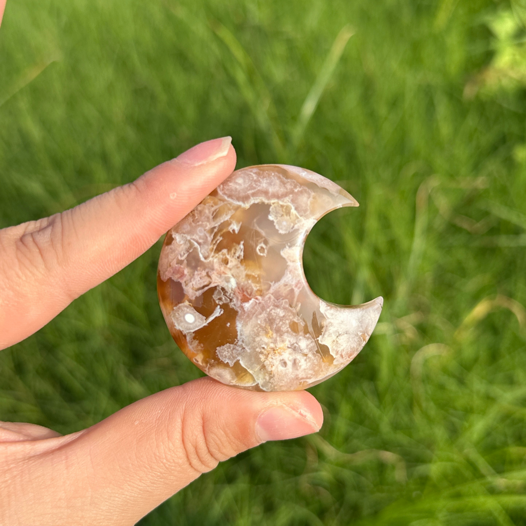 Flower Agate Moon