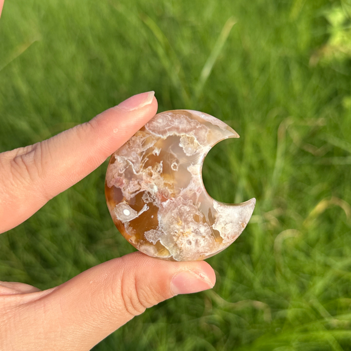 Flower Agate Moon