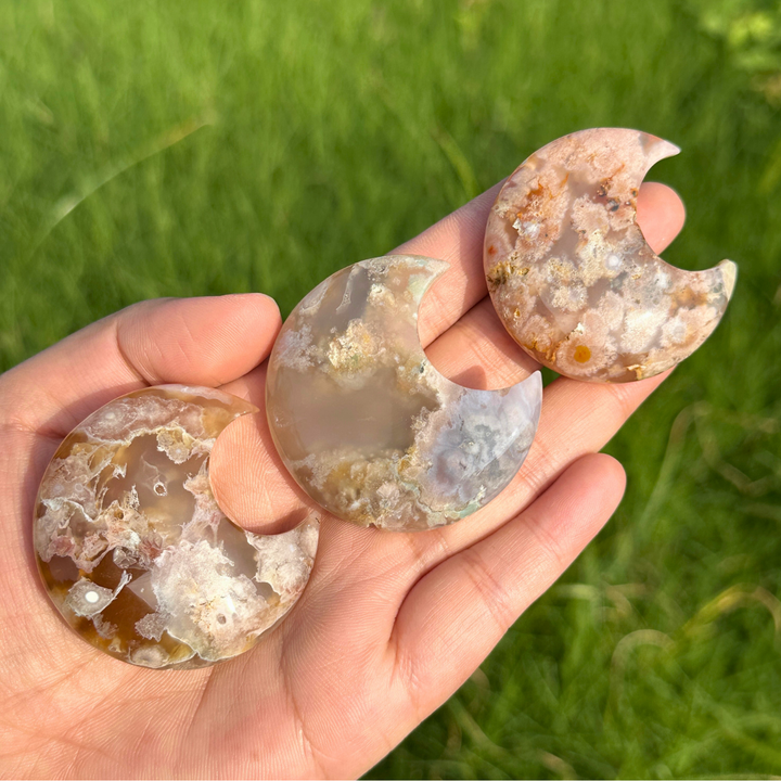 Flower Agate Moon