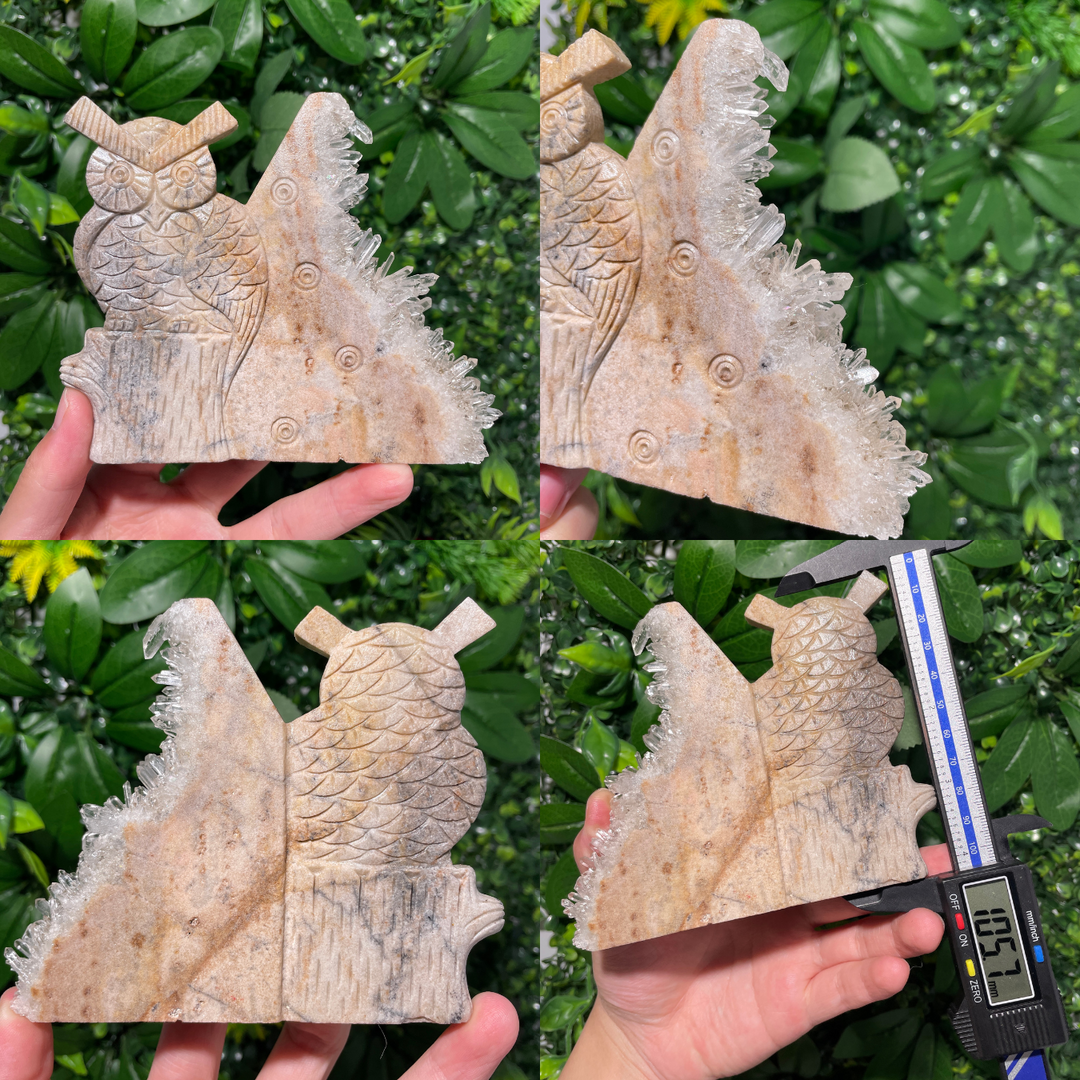 Crystal Quartz cluster carving