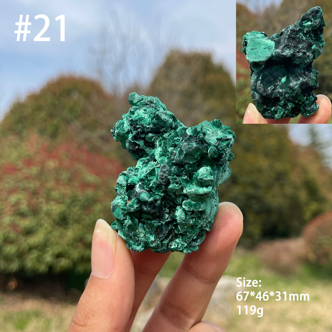 Unique,Natural Crystal Acicular Malachite Raw