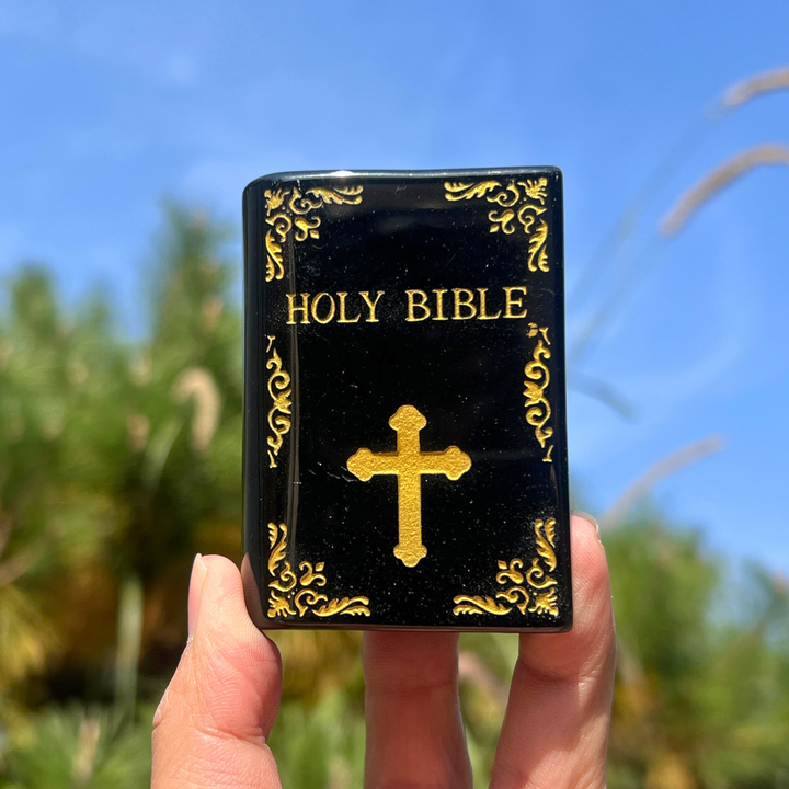 Natural Crystal Carved Bible